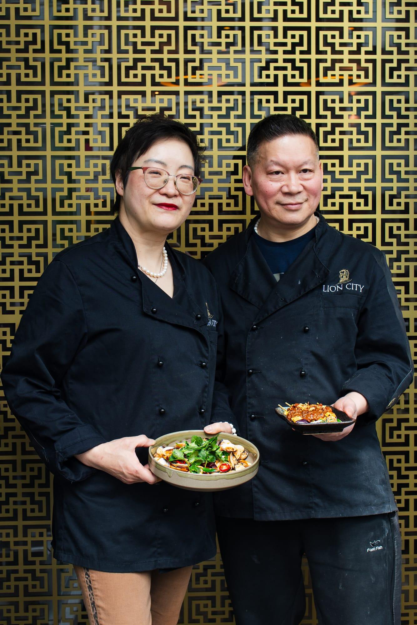 Chef presenting a dish